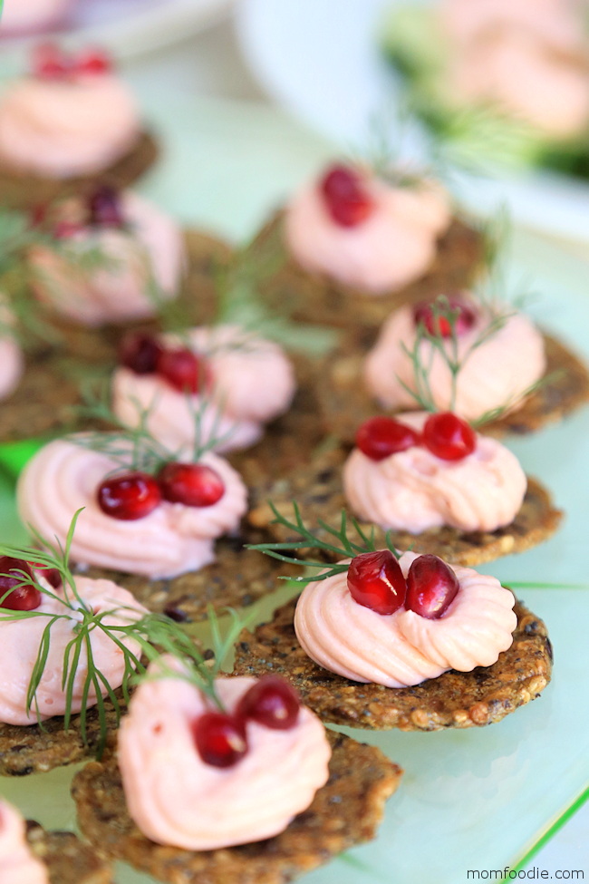 Salmon Mousse crostini