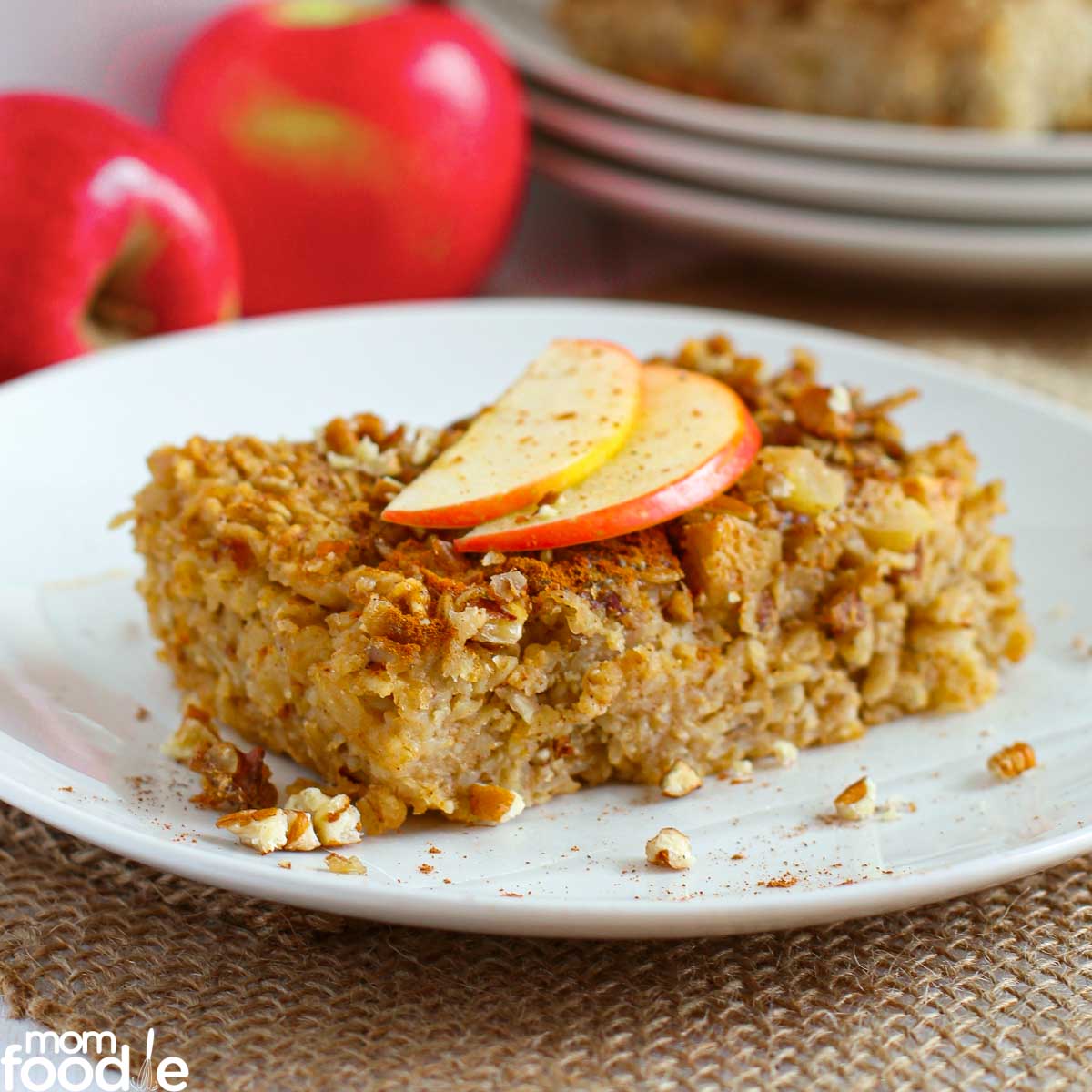 Baked Apple Oatmeal Mom Foodie