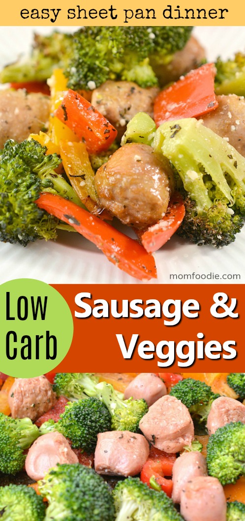 Sheet Pan Dinner Low Carb Sausage and Veggies