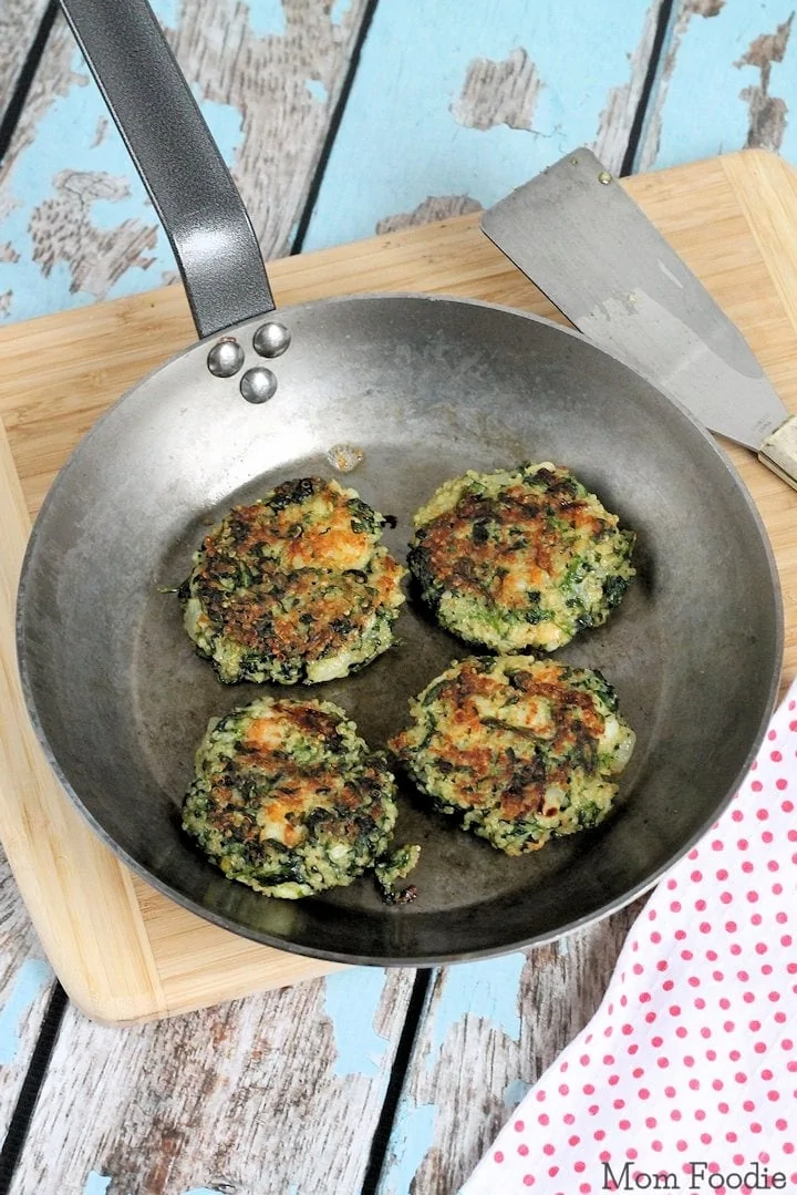 Shimp & Spinach Quinoa Cakes