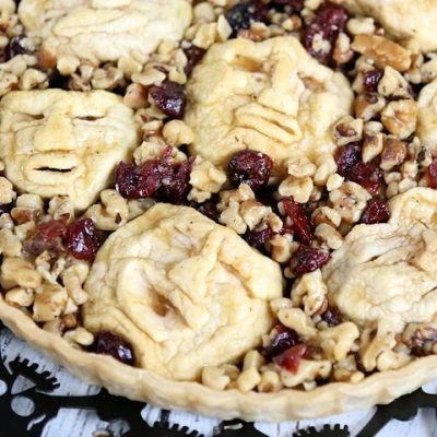 Shrunken Head Apple Cranberry Walnut Tart