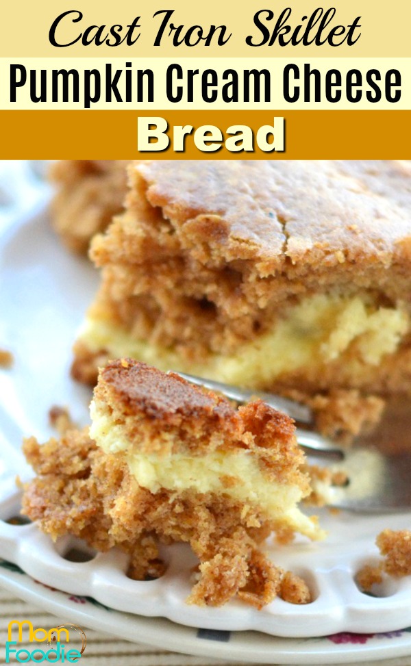 Skillet Pumpkin Cream Cheese Bread