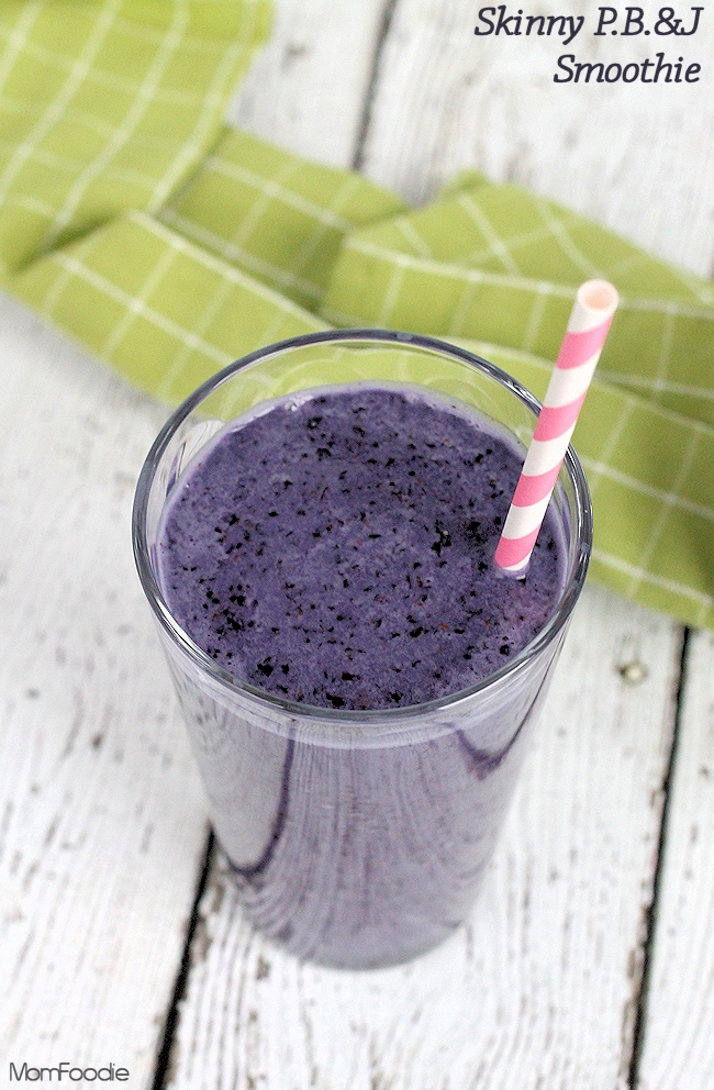 Skinny PB&J Smoothie dairy-free vegan lowfat