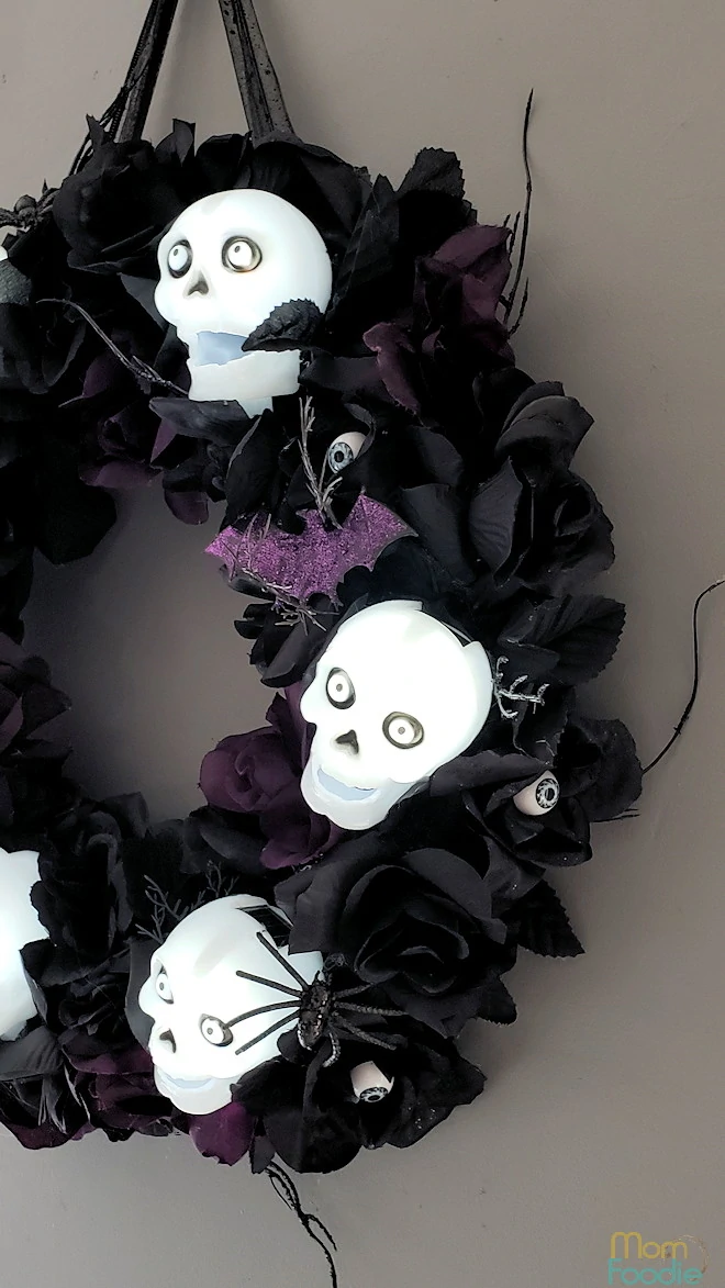 Skulls and Roses Wreath