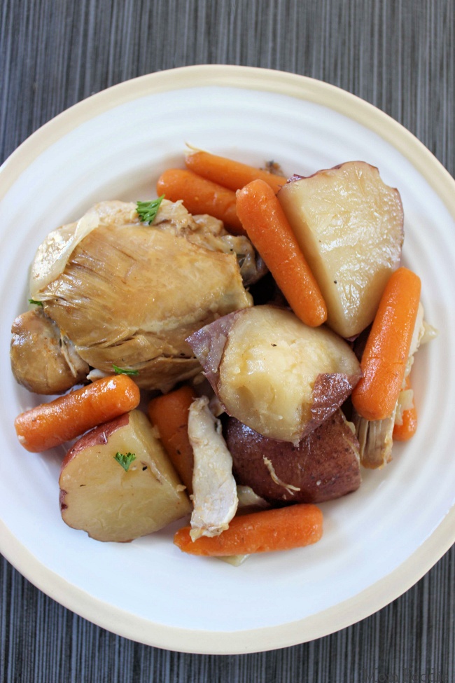 Slow Cooker Chicken Thighs With Potatoes And Carrots Mom Foodie