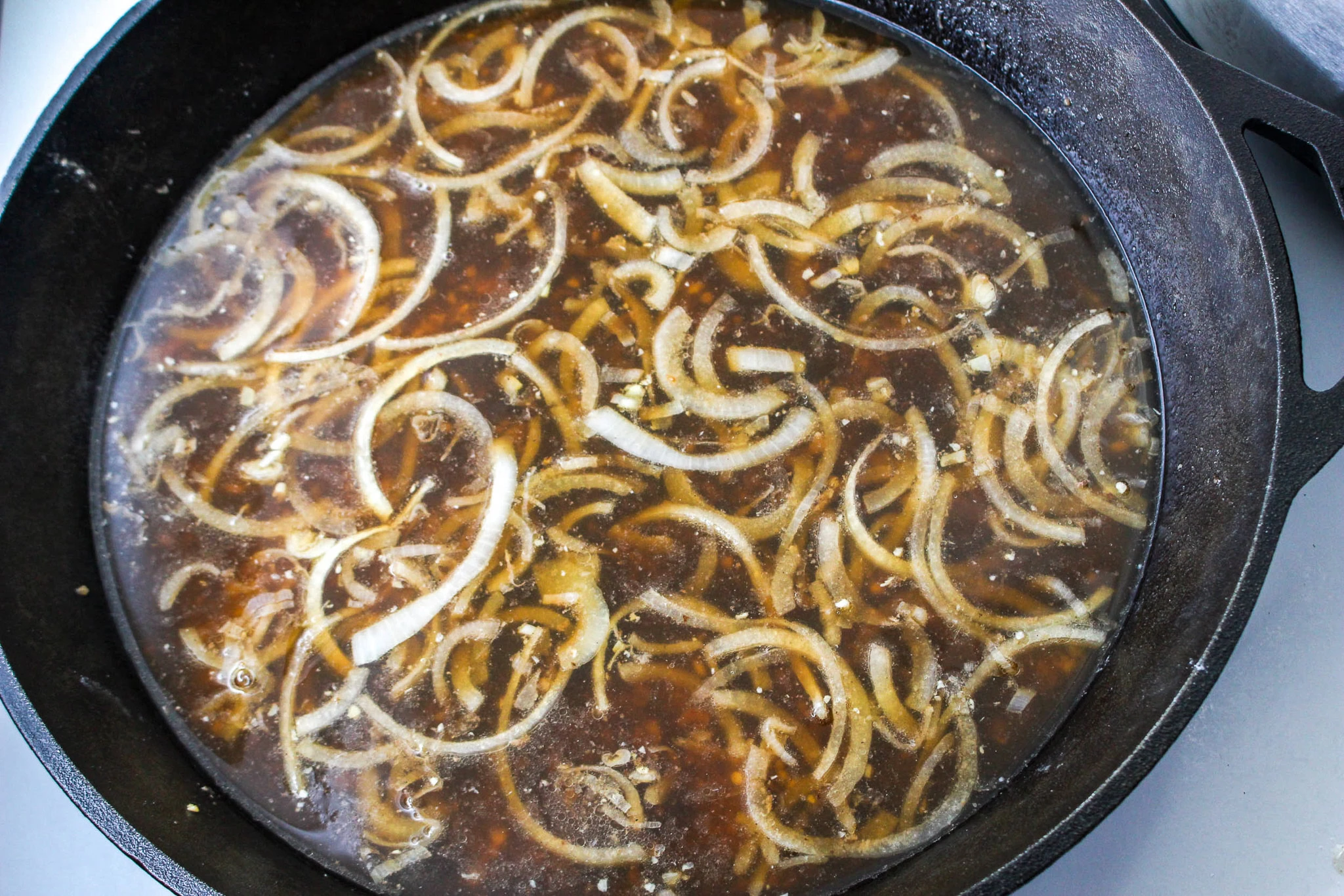 beef broth with onions