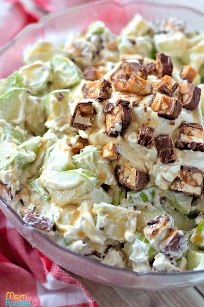 Snickers Caramel Apple Salad Recipe - The Gracious Wife