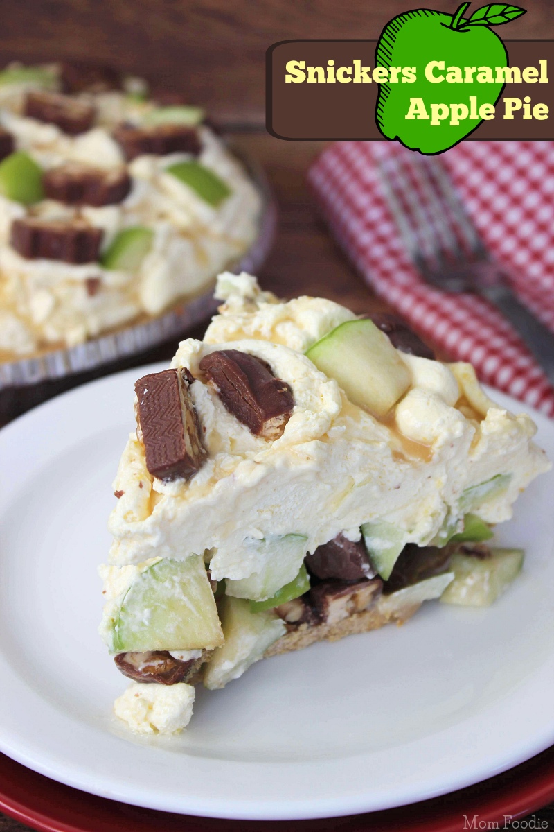 Snickers Caramel Apple Pie - Easy No Bake Dessert