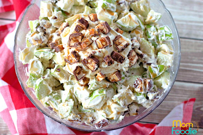 Ensalada de manzana caramelizada Snickers