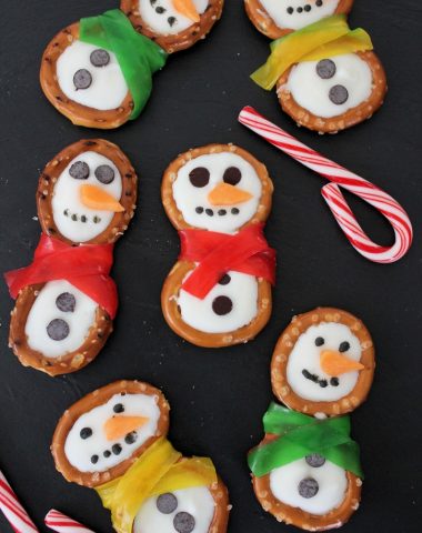 Snowman Pretzels