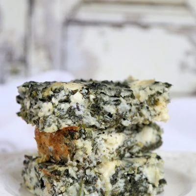 Spanakopita Cottage Cheese Casserole Low Carb