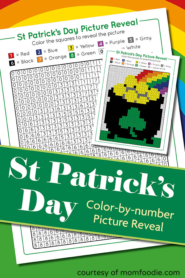 St Patrick's Day Color by Number Activity Sheet 