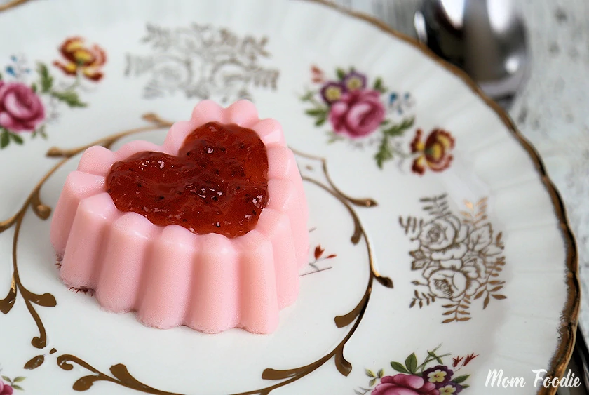 Strawberry Rosewater Puddings