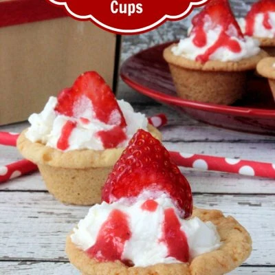 Strawberry Shortcake Cookie Cups recipe