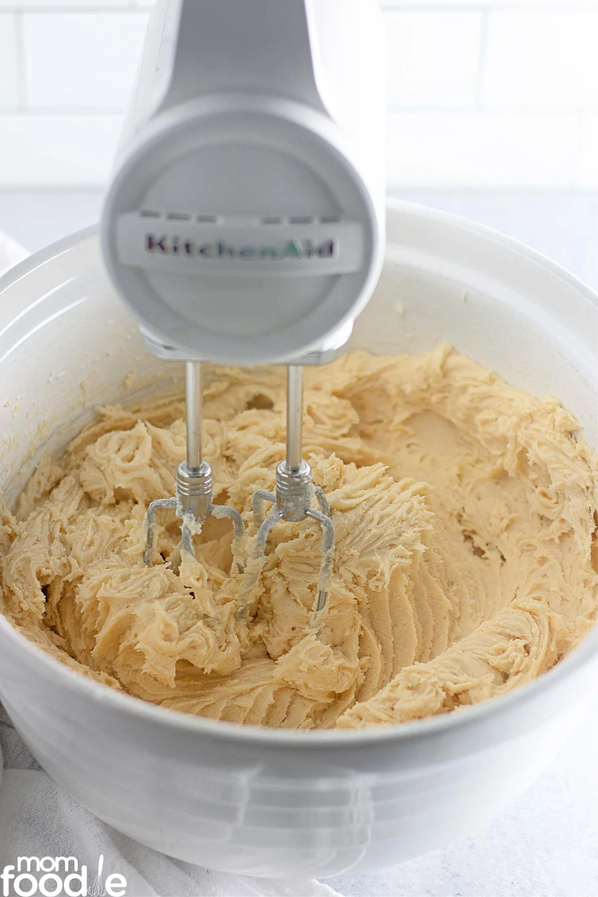 cookie dough looks like an extra thick cake batter.