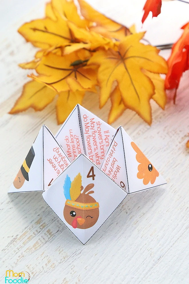 Thanksgiving Jokes Cootie Catcher