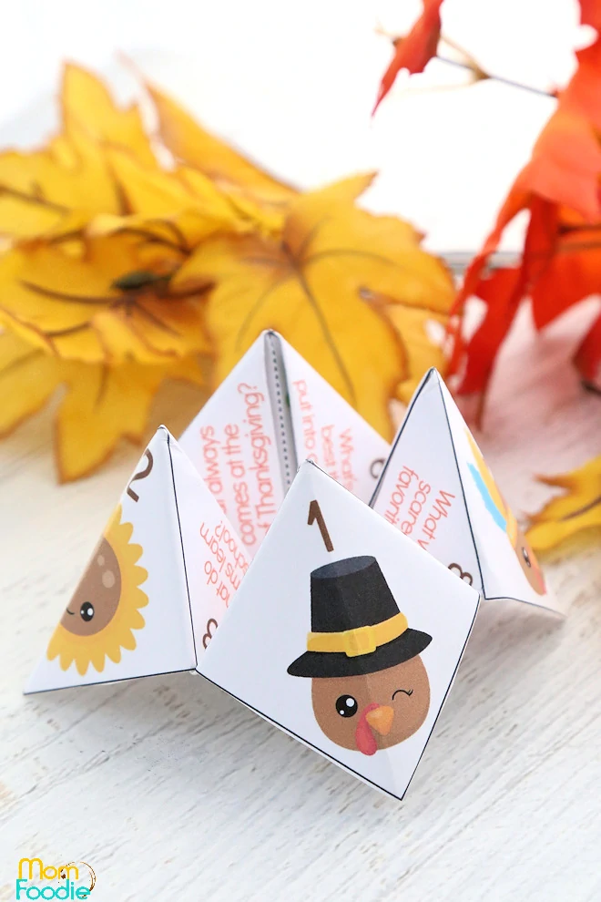 Thanksgiving Jokes for Kids Cootie Catcher