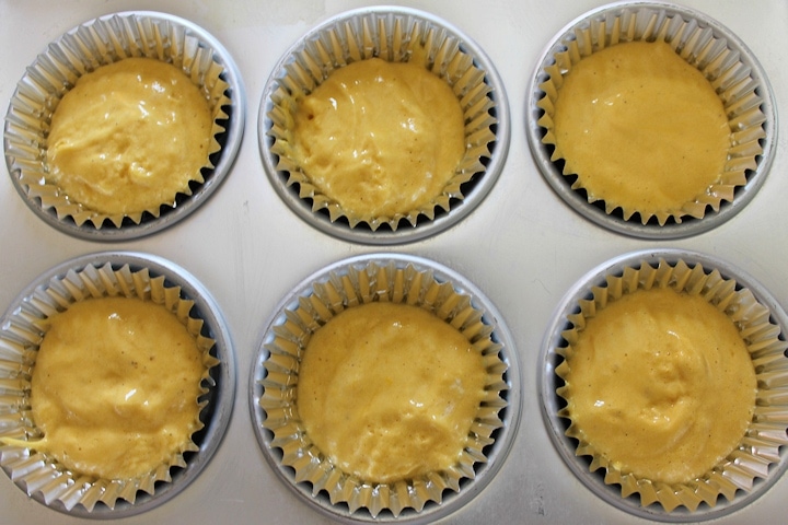  fill cupcake liners no more than half full