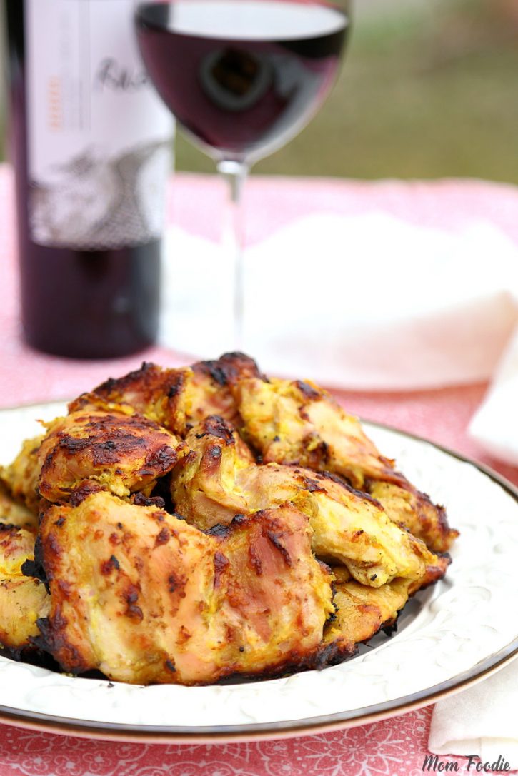 Grilled Boneless Chicken Thighs in Turmeric Greek Yogurt Marinade Mom