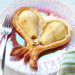 Valentines Dessert Heart Puff Pastry Pears
