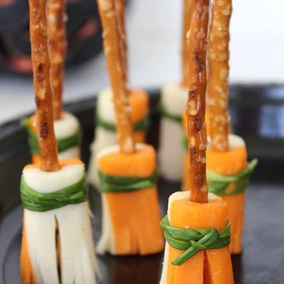 Witch's Broomstick Snacks | Easy Halloween Party Snacks