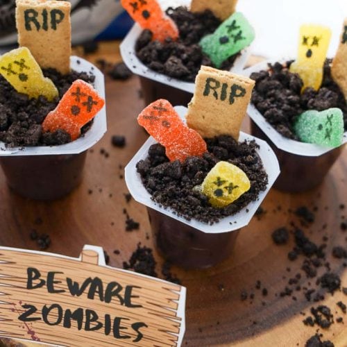 Zombie Pudding Cups