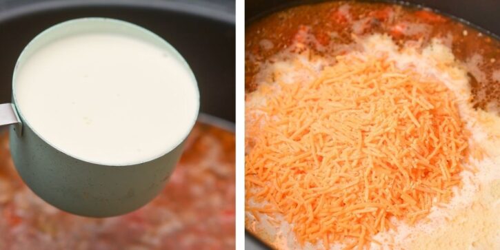 add cream and cheese
