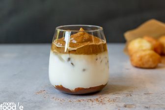 Pumpkin spice Dalgona with Caramel