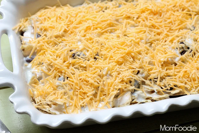 black bean tortilla ranch casserole