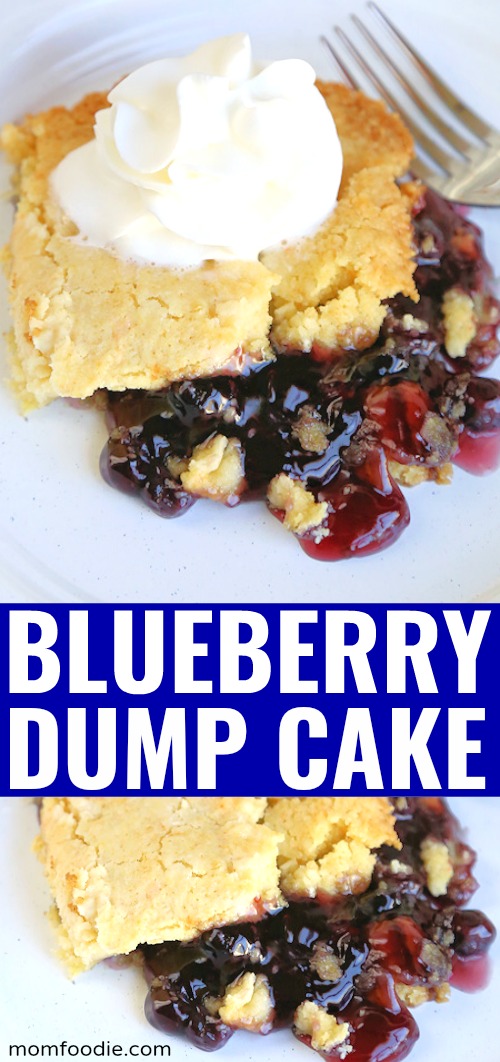 Blueberry Dump Cake Recipe {3 Ingredients} - Mom Foodie