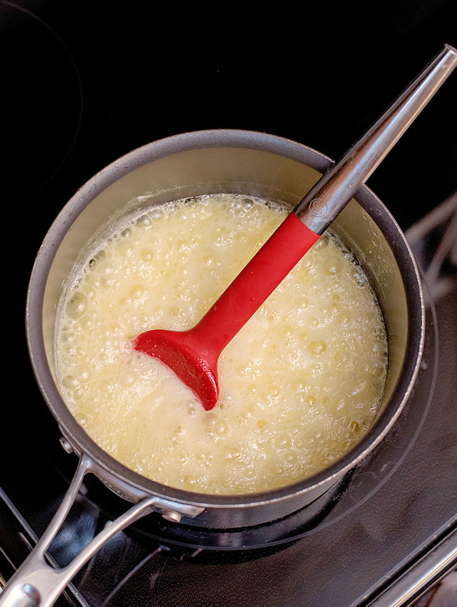 boiling fudge on stovetop