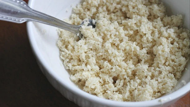 breadcrumbs topping mixed in bowl.