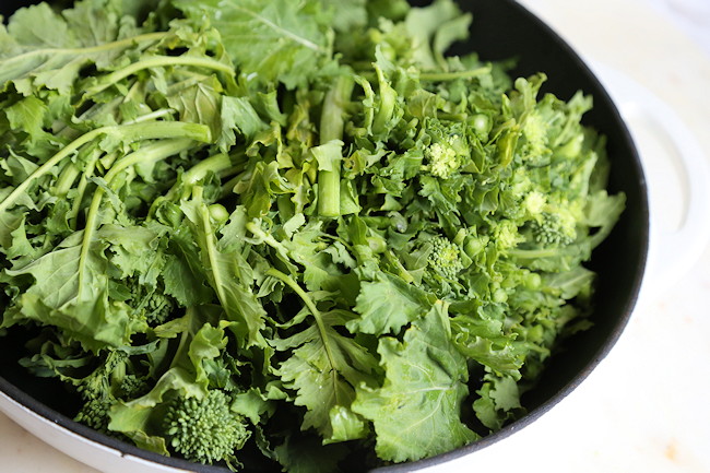 rapini braising