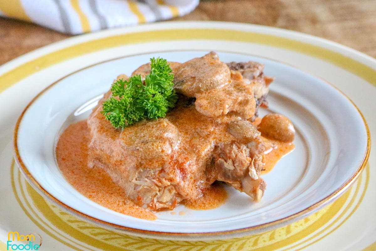 Instant Pot Pork Chops Keto Tomato Cream Sauce