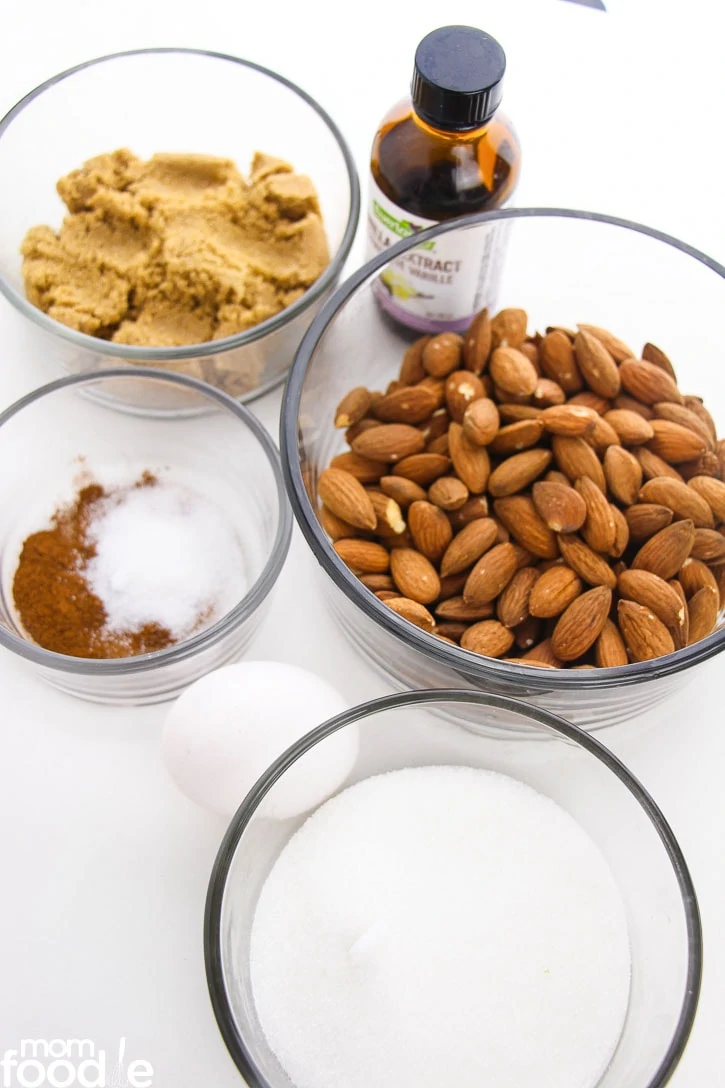 ingredients for candied almonds