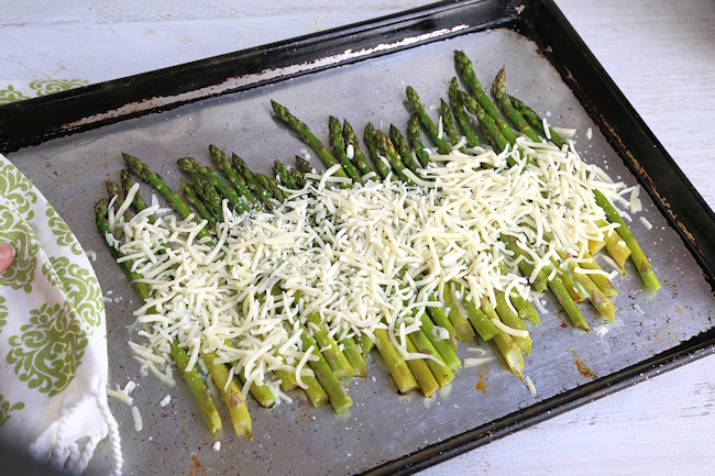 cheesy asparagus oven ready