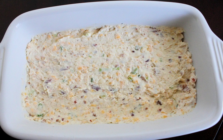 bake the cheesy bacon dip