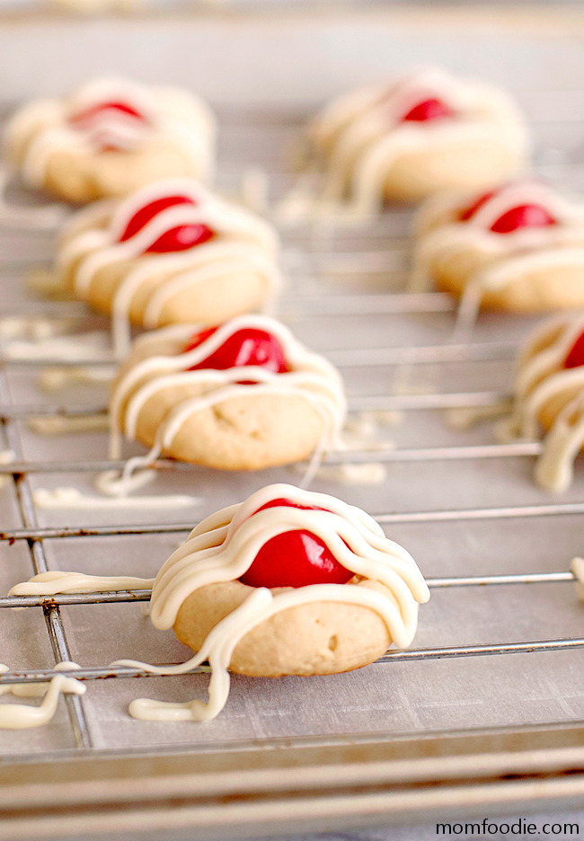 cherry and almond cookies white chocolate