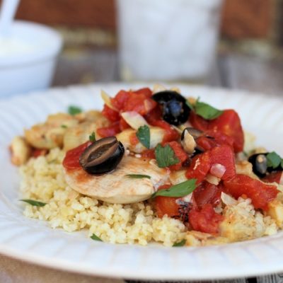 chicken artichokes olives tomato bulgur recipe