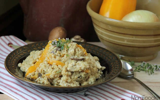 Creamy Chicken Quinoa Risotto with Sweet Peppers & Mushrooms Recipe