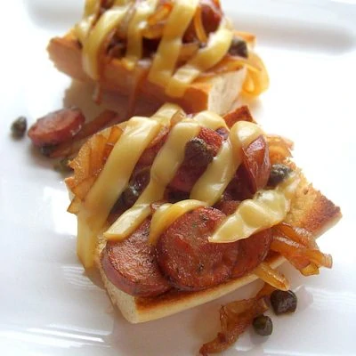 Chicken Sausage Bruschetta