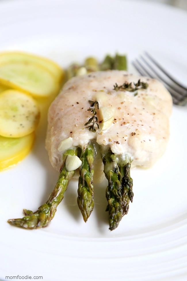 chicken stuffed with asparagus and cheese