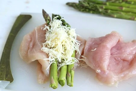 chicken stuffed with asparagus and swiss cheese
