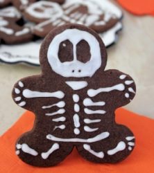 chocolate skeleton cookies