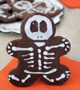 Bittersweet Chocolate Skeleton Cookies for Halloween