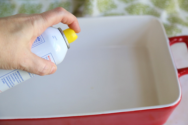 coating baking dish for dump cake