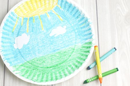 Paper Plate Sunflower Craft for Kids - Growing Sunflower Craft