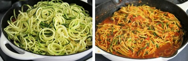 cooking zucchini noodles