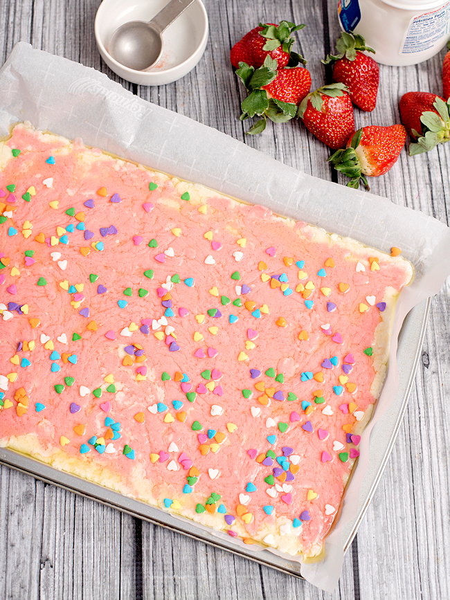 cooling strawberry layered fudge