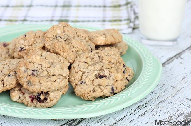 White Chocolate Cranberry Oatmeal Cookies